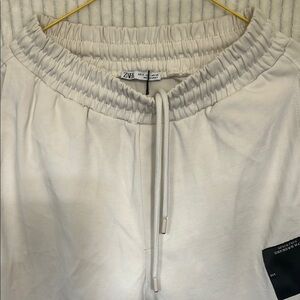 Zara Cream Jogger Pants